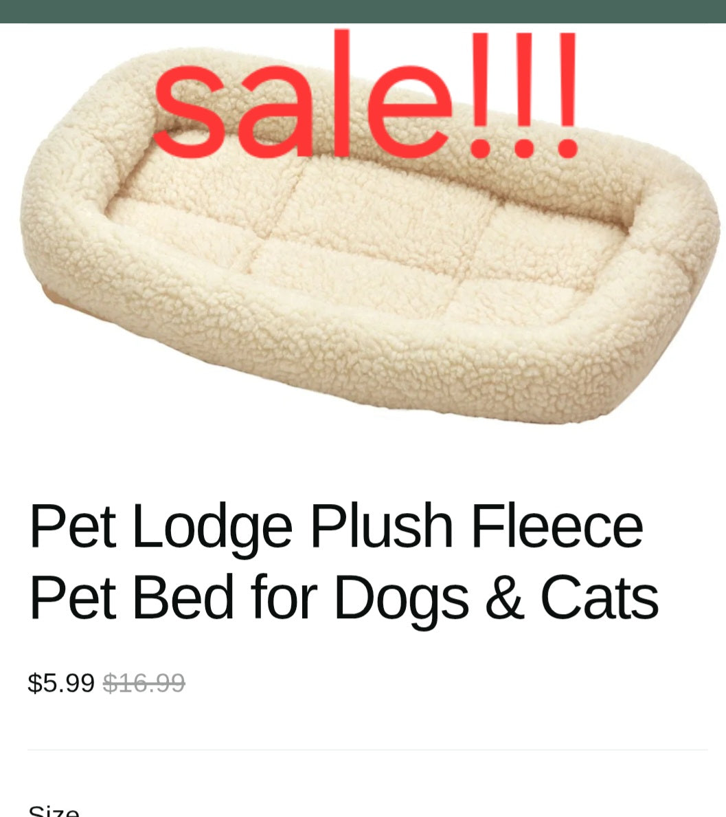 Pet bed . Says sale 